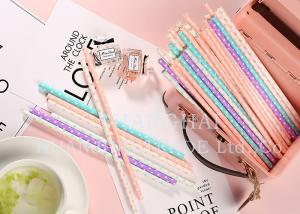 China Custom Printed Colors Polka Dot Paper Straws Earth Friendly 7.75 Inches Long wholesale