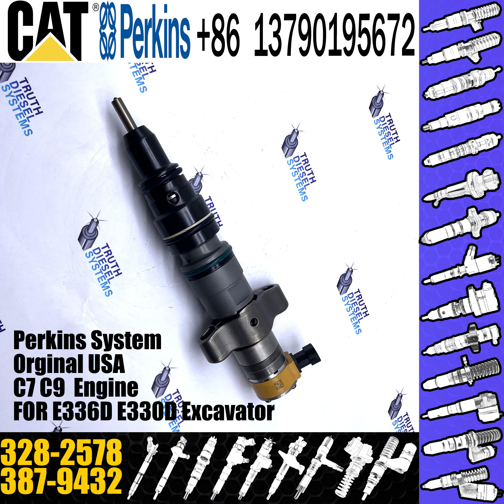 Good Quality HEUI Diesel Fuel Injector 328-2578 3282578 20R-8062 for Caterpillar CAT C9 Excavator Engine
