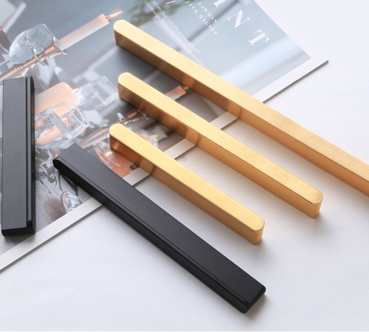 800mm Silver Aluminum Wardrobe Handle L Shape Round Head For Bedroom