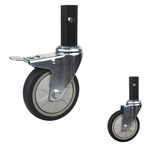 Quality 100mm TPR Trolley Wheels Heavy Duty With Square Stem for sale
