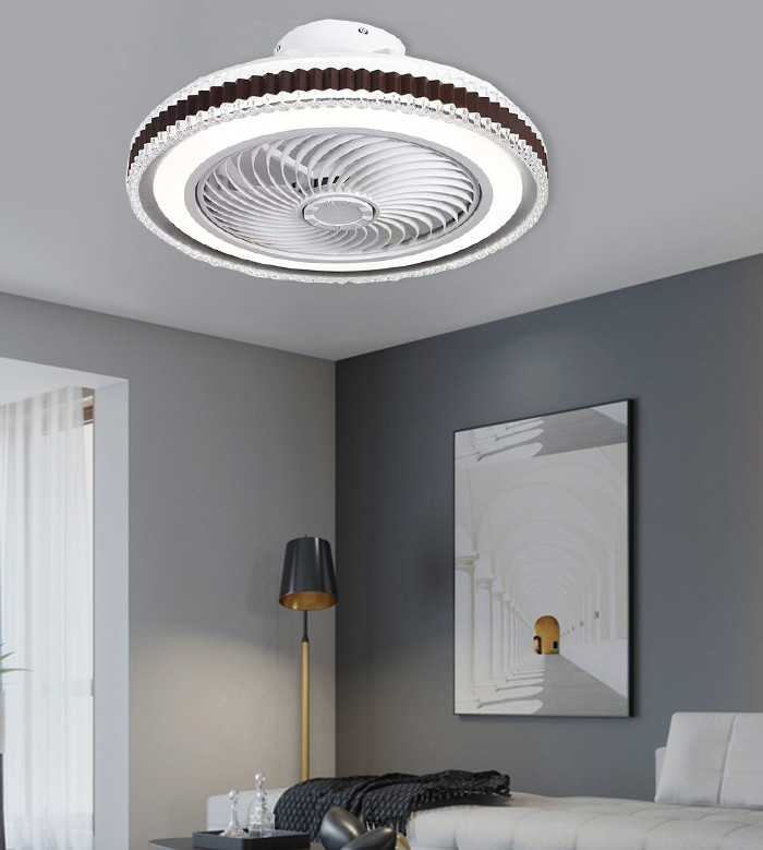 42 Bladeless Ceiling Fan With Light Flush Mount Chandelier Fan