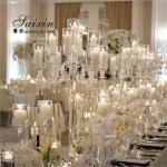 7 Arm 9 Arm Crystal Candelabra Glass Centerpieces Wedding 120CM