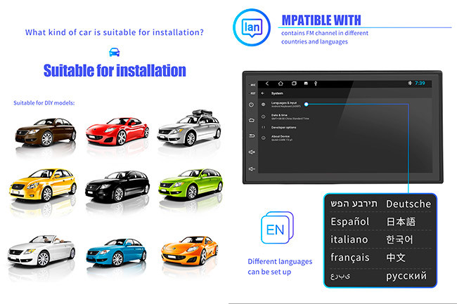 Capacitive Android Car Stereo 7 Inch IPS Wireless Android Auto Head Unit