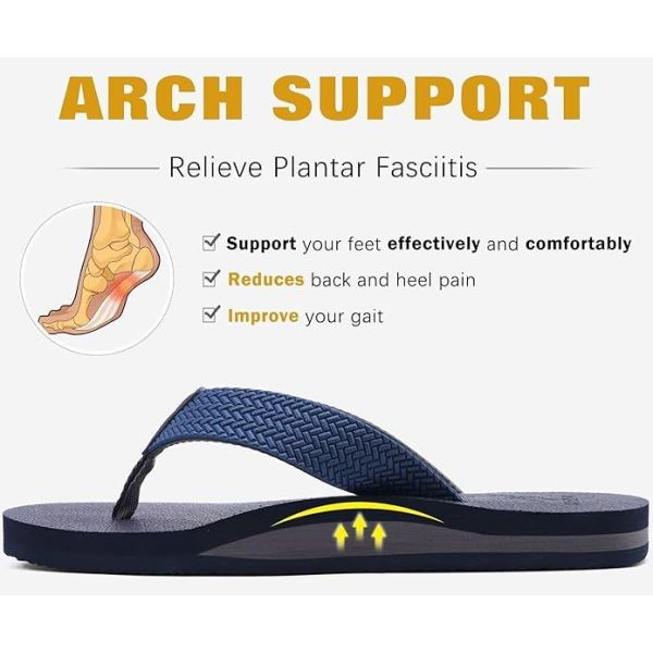 Screen Print / 3D Print Men's EVA Flip Flops Sandals With Arch Support