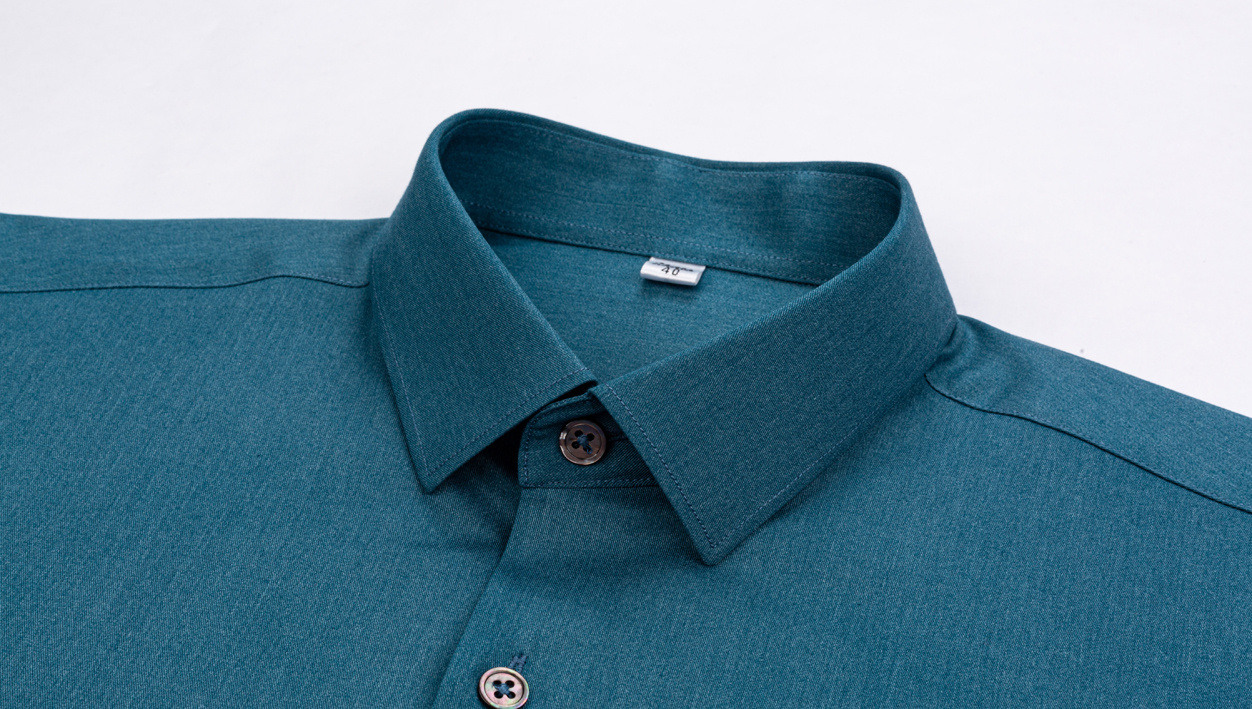 90% Goose Down Three-proof Fabric Solid Long Sleeve Dress Shirts for Men by LCBZ OEM