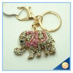Rhinestone Elephant Keychain Animal Metal Key chain For Women Gift