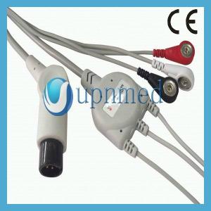 China Datascope One piece 3-lead ECG Cable with leadwires wholesale