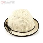 Customized 58cm Plain Straw Panama Hat Womens Beach Straw Hats For Sun