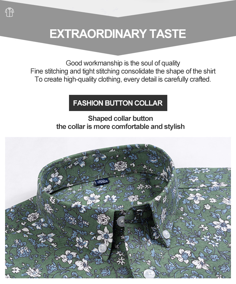 Men's Casual Hawaiian Lapel Shirt in Large Size Summer Floral Printing Thin Section
