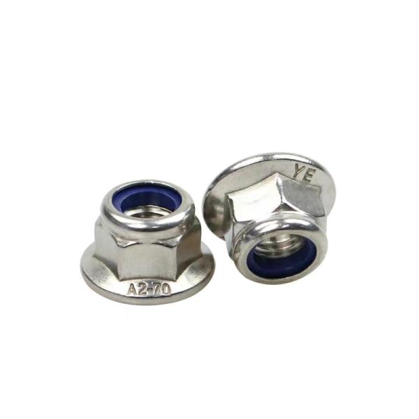 DIN6926 Stainless Carbon Steel Flange Nuts A2.70 Nylon Insert Hex Flange Lock