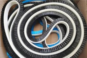 China Flexible Black Color Nylon Bristle Conveyor Belt Cleaning Brush for Machine wholesale