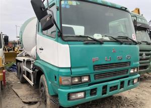 China White And Green Used Construction Machinery , 2014 Mitsubishi Fuso Concrete Mixer wholesale