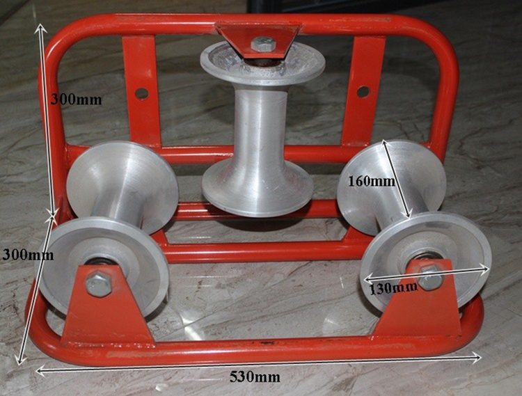 Electrical cable roller, wire cable pulley with hook, Straight line cable block