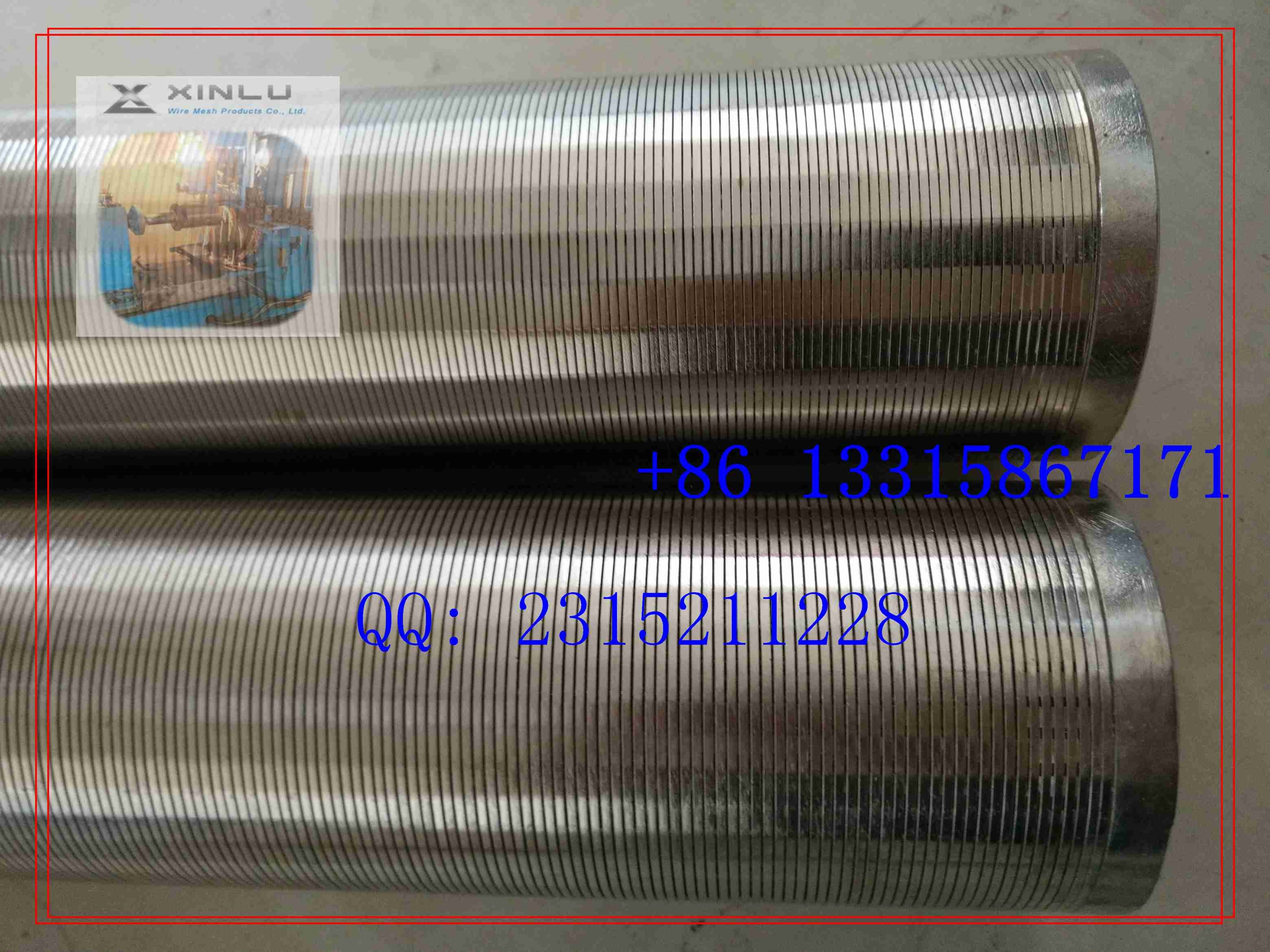 wire wound stainless steel screen pipe / wedge wire screen tube / perfect roundness water well screens