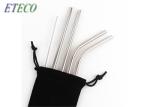 No Crack 304 Stainless Steel Reusable Straws With Brush No Metal Aftertaste