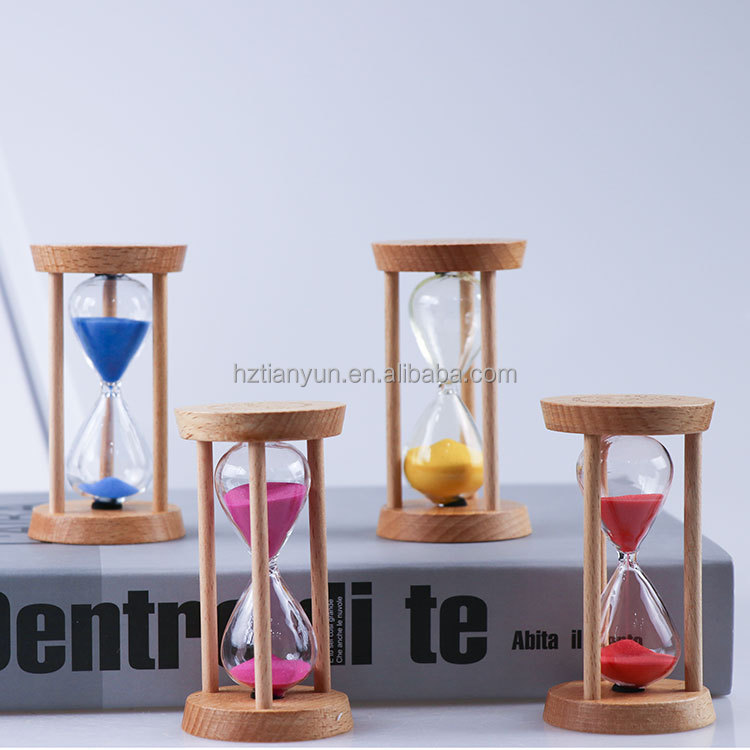 Nordic Wooden Hourglass 1 Minutes - 5 Minute Sand Timer Logo Customized