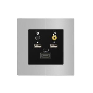 China Aluminum Frame Multimedia Wall Socket UK standard USB / Bluetooth / HDMI wholesale