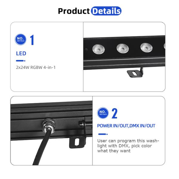 24*2W Led Wall Washer Light Ip65 Led Wall Washer Light
