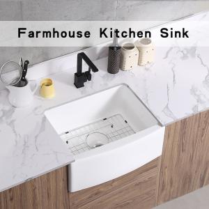 China Country Style Farmhouse Kitchen Sink 24 In Single Bowl wholesale