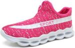 Adult Casual Womens Light Up Shoes Non - Slip , Pink Red Rechargeable LED Shoes