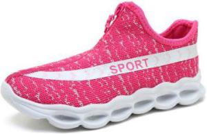 China Adult Casual Womens Light Up Shoes Non - Slip , Pink Red Rechargeable LED Shoes wholesale