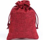 SA8000 5X6" Promotional Drawstring Bags Burlap Linen Jute For Gift Packaging SGS