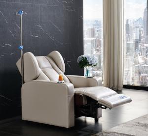 China Mingzhe Hospital Waiting Row Chair With Armrests, Fully Reclining Single Leather Sofa Chair 110°-160° Adjust Feature wholesale