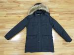 Polyester Mens Longline Padded Coat Black Long Thin Padded Coat