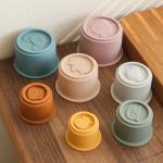 Montessori Educational Kids Model Toys Animals Silicone Stacking Cups