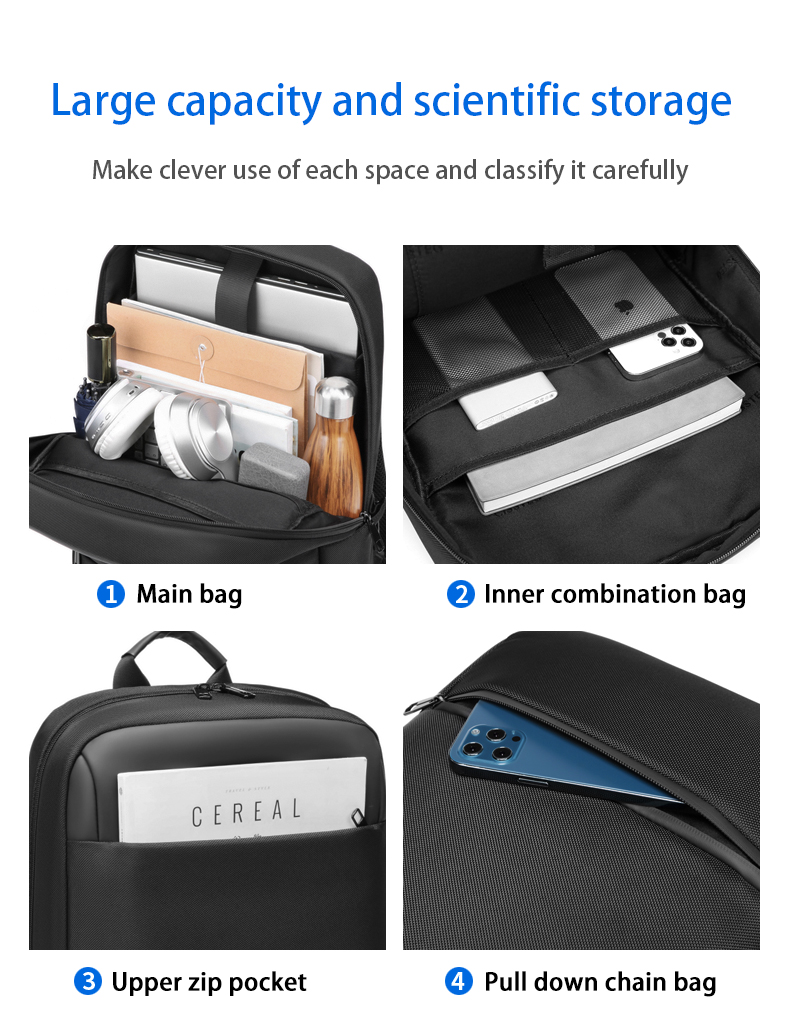 Factory hot sell bag waterproof mochila wholesale mens 15.6 inch laptop bag travel custom laptop backpack