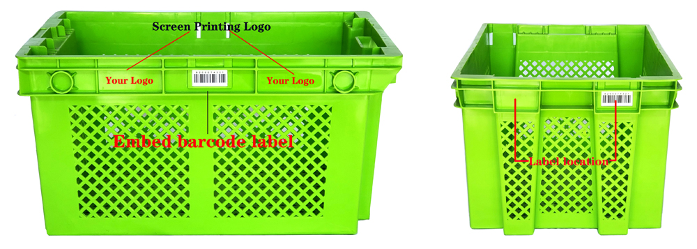 Mesh Style Foldable Agricultural Plastic Crate Perfect for Farm Fruits and Vegetables