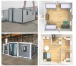 2 Bedroom Luxury Prefabricated Homes Expandable Container House with Full