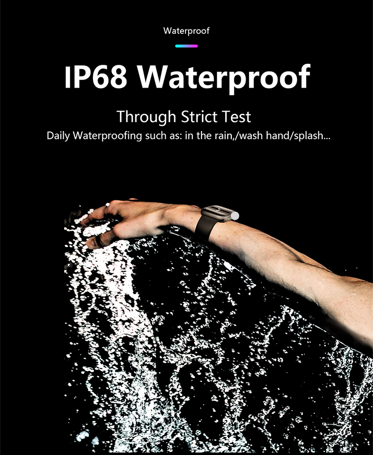 Sedentary Reminder IP68 Waterproof Smartwatch Ram 64M Rom 256M