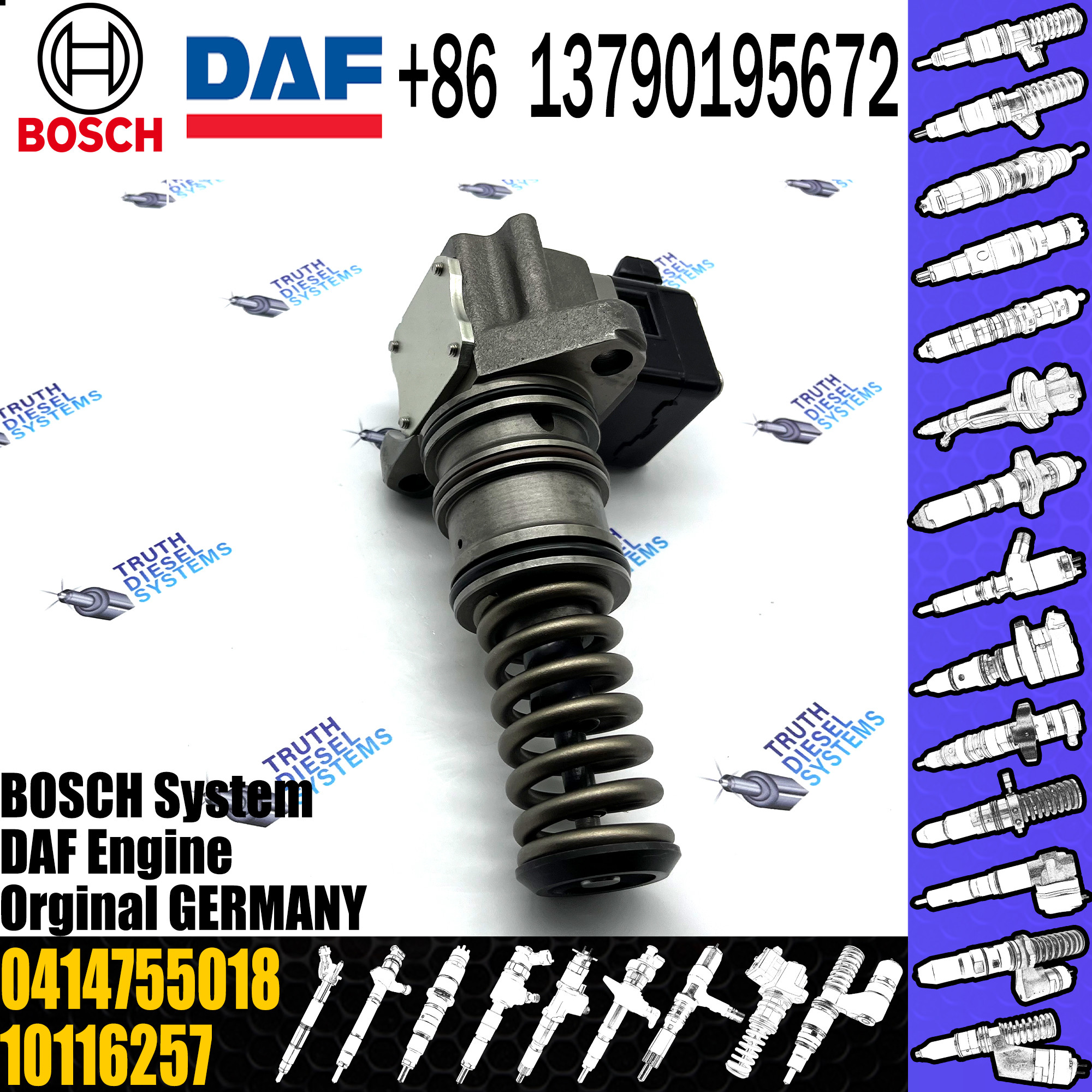 BOSCH new Diesel fuel Unit pump assembly 0414755018 10116257 for LIEBHERR Trucks