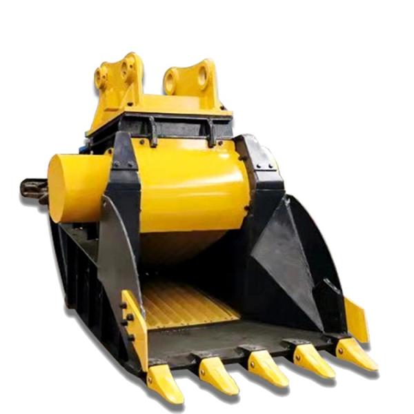 Excavator Hydraulic Crusher Bucket for Rock Stone Concrete Crushing Demolition Recycling