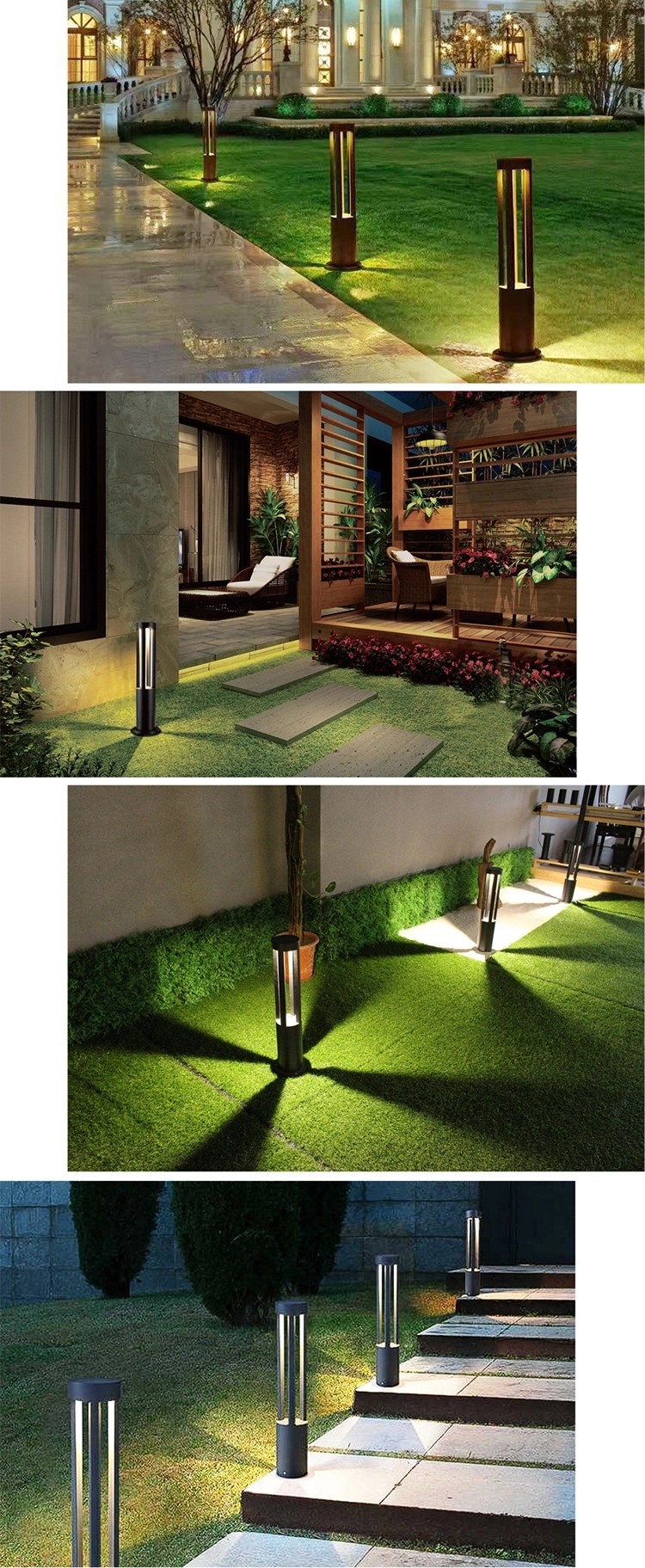Waterproof LED Lawn Lamp For Outdoor Hotel Garden , 10w LED Bollard Light