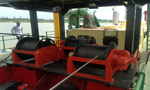 Split Design Submersible Dredge , Portable Dredge Easy Transport 45kw Emergency Generator