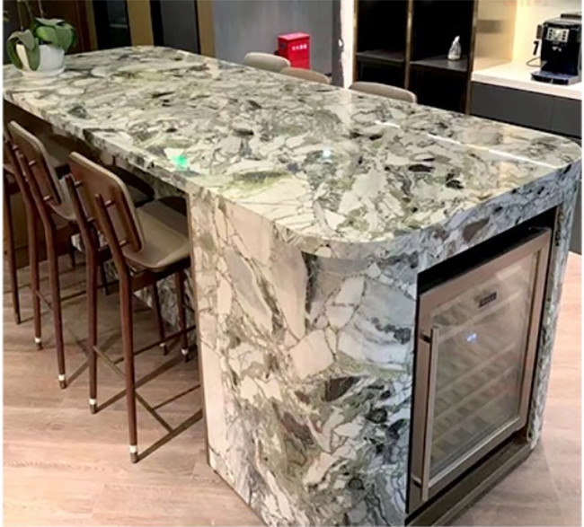 Natural Stone Polished Emerald Green Onyx Marble Slab For Interior Wall Decoration