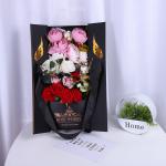 Black Square Cardboard Foldable Luxury Flower Gift Box Flower Packaging Box