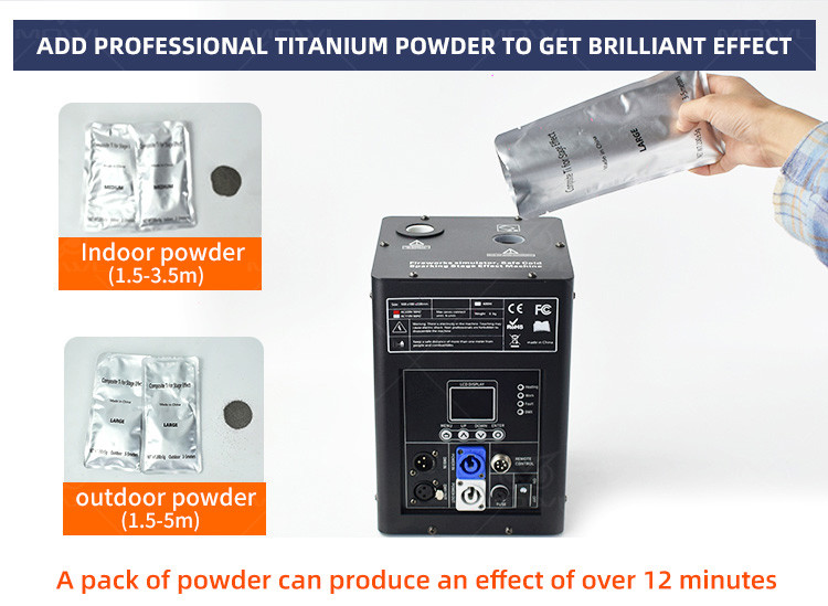 Titanium Powder Electric Spark Machine DMX512 Remote Control