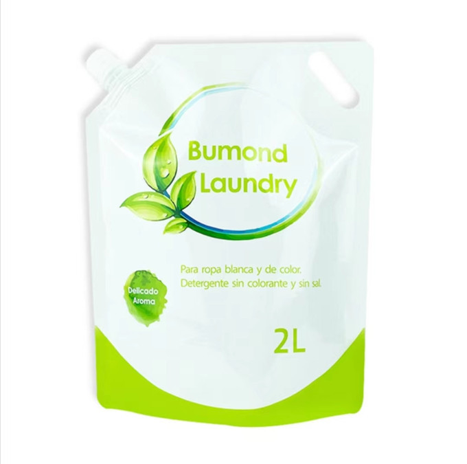 Intaglio Printing Stand Up Spout Pouch 1L 2L Laundry Detergent Liquid Soap Pouch Bag