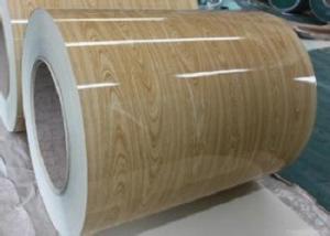 China 0.4MM Wood Grain Metal Roofing Construction Painted Coil wholesale