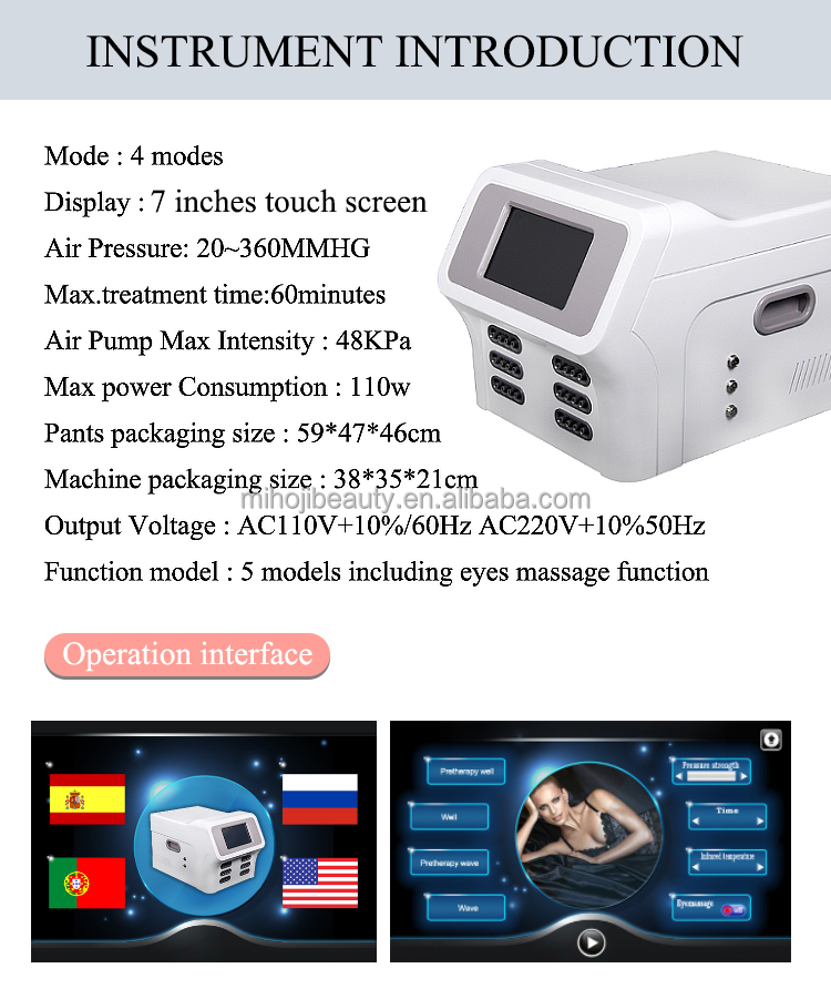 Desktop Infrared Pressotherapy Machine For Slimming And Detoxification