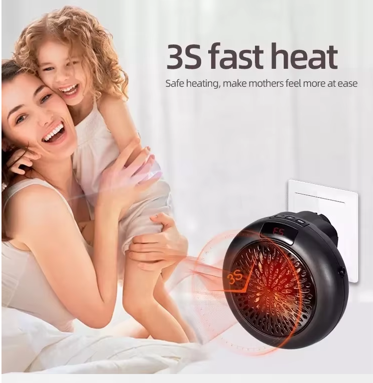 Household Electric Fast Heat Wall Mounted Heater Portable Heater for Home Office Desktop