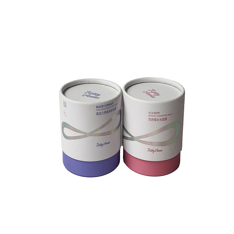 Custom Matt Lamination Salt And Sugar Food Products Paper Tube Packaging With Foil Stamp And Logo Design