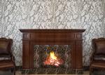 PVC Strippable TV Background Wallpaper , Grayish White Marble Wall Covering