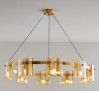 24in 40in Modern Decorative Ceiling Lights Copper Electroplated Minimalist Chandelier Lighting