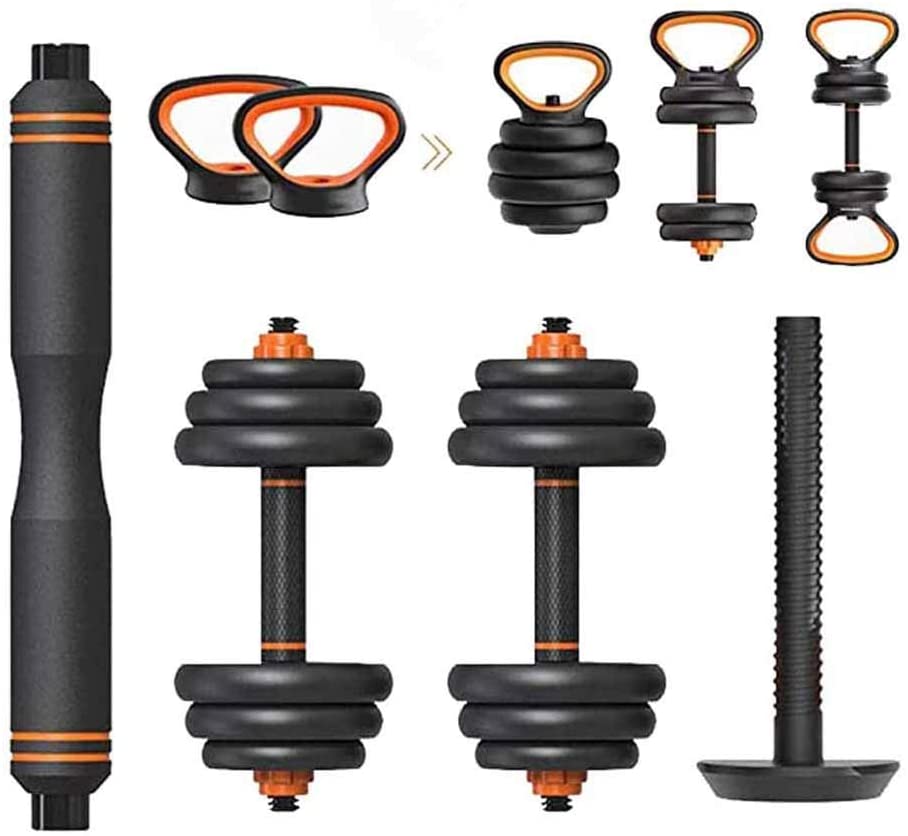 17CM Cast Iron Six In One Adjustable Rubber Dumbbell Set 50kg Muscle Relex