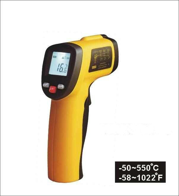 Temperature range -50 ~ 550℃ Non Contact Laser Infrared Thermometer, Digital and portable