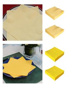 China Ivory 17gsm 2ply Color Paper Napkin For Parties All Season wholesale